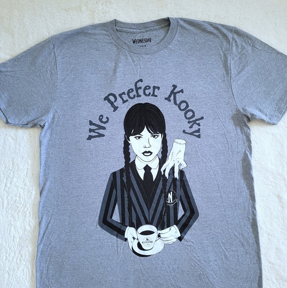 Mad😡 Engine Global🌎 LLC Wednesday Addams "We Prefer Kooky" Graphic Tee👕 - Picture 9 of 11